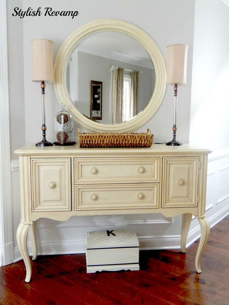Cream Buffet and Mirror