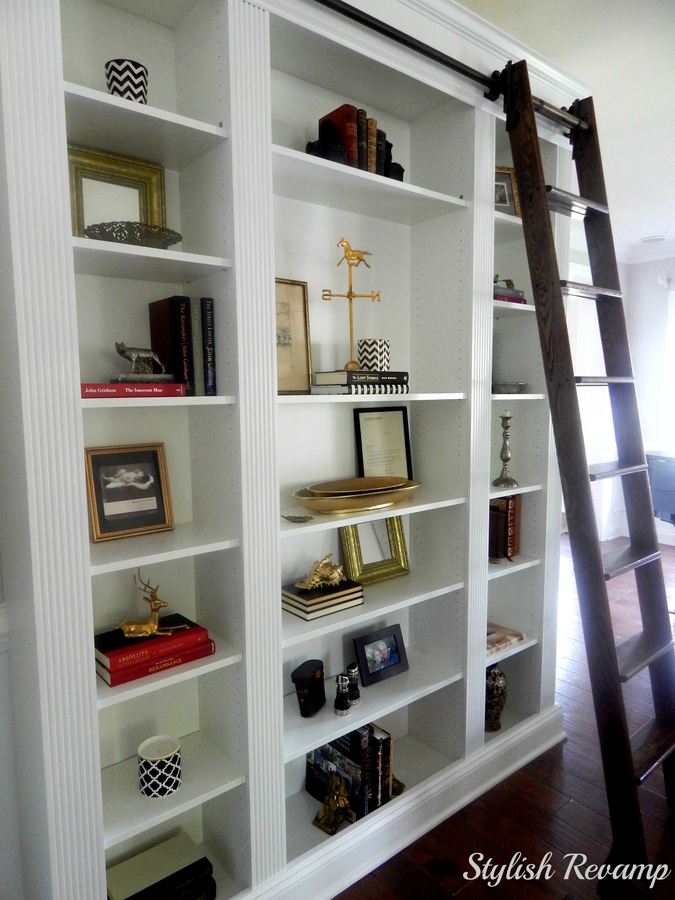 Ikea Billy Bookcase Stylish Revamp, Bookcase And Ladder