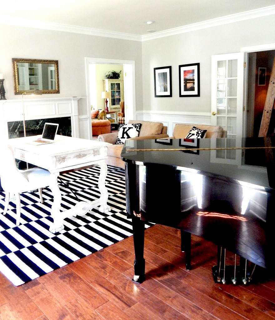 Office Space with Black, white and gold