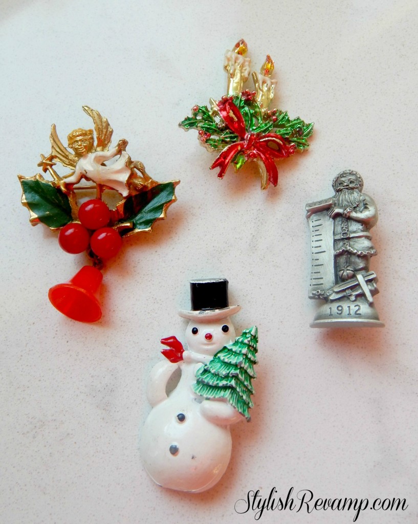 Vintage Pins and Brooches from a consignment shop.