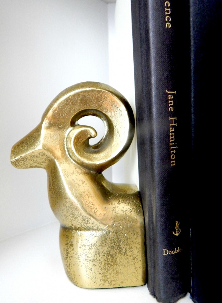 Gold bookends from Target
